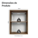 Ver imagem 2 de Armário Aéreo 50cm 1 Porta Rustic/verde Vik Madesa