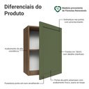 Ver imagem 3 de Armário Aéreo 50cm 1 Porta Rustic/verde Vik Madesa
