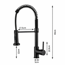 Ver imagem 2 de Torneira Cozinha Gourmet Extensível Monocomando Spray Preta