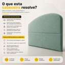 Ver imagem 5 de Cabeceira Cama Box Queen Colli 160cm Estofada Orgânica Moderna Bouclê Verde Menta - Abmaza