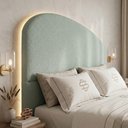 Ver imagem 7 de Cabeceira Cama Box Queen Colli 160cm Estofada Orgânica Moderna Bouclê Verde Menta - Abmaza