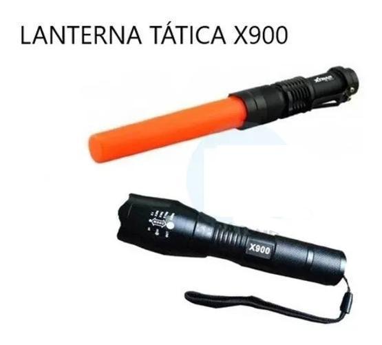 Lanterna Tática Militar X900 Recarregável Police Com Zoom - 9