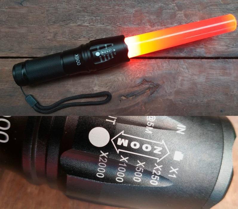 Lanterna Tática Militar X900 Recarregável Police Com Zoom - 2