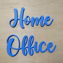Ver imagem 3 de Quadro/ Quadrinho Home Office - Adorno De Parede, Lettering, 3D - Toque 3D:Azul Claro