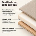 Ver imagem 6 de Cabeceira Painel Queen 1,60m para Cama Box Dobrável Estofada Suspensa Decoração Quarto