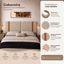Ver imagem 2 de Cabeceira Painel Queen 1,60m para Cama Box Dobrável Estofada Suspensa Decoração Quarto