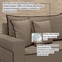 Ver imagem 4 de Sofá Fixo 4 Lugares Verona 2,16m Linho Marrom