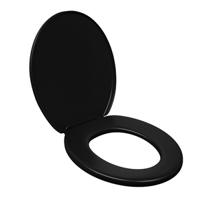 Assento Tampa Oval Almofadado:preto