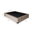 Ver imagem 3 de Cama Box Baú Casal Sintético Bege 38x138x188