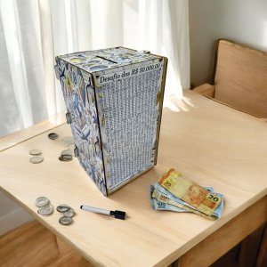Cofre Japones Kakebo Desafio Dinheiro Torre 50 Mil Torre Tr