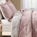 Ver imagem 2 de Kit Cobre Leito Essencial Casal Micropercal 300 Fios Dupla Face Colcha 3 Peças Malva