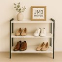 Ver imagem 6 de Sapateira Industrial Multiuso 3 Prateleiras para Sala Hall de Entrada Julia - Jm3 Móveis:branco/pret
