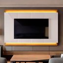 Ver imagem 3 de Rack Bancada com Painel para TV de até 75 100% MDF Holanda Jequitiba-Off White