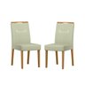 Kit 02 Cadeiras para Mesa de Jantar Estofada Lectus - Luxo sem Cadeiras - New Ceval - 1