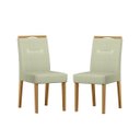 Ver imagem 1 de Kit 02 Cadeiras para Mesa de Jantar Estofada Lectus - Luxo sem Cadeiras - New Ceval