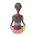 Ver imagem 6 de Bailarina Yoga Yogui Pernas Cruzadas Meditando Degradê Azul Roxo Rosa e Amarelo - Peça em Gesso