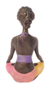 Ver imagem 6 de Bailarina Yoga Yogui Pernas Cruzadas Meditando Degradê Azul Roxo Rosa e Amarelo - Peça em Gesso