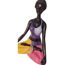 Ver imagem 3 de Bailarina Yoga Yogui Pernas Cruzadas Meditando Degradê Azul Roxo Rosa e Amarelo - Peça em Gesso