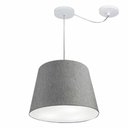 Ver imagem 1 de Lustre Pendente Cone com Desvio Md-4280 Cúpula 30/30x40cm Rustico Cinza - Bivolt