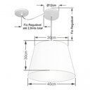 Ver imagem 6 de Lustre Pendente Cone com Desvio Md-4280 Cúpula 30/30x40cm Rustico Cinza - Bivolt
