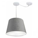 Ver imagem 3 de Lustre Pendente Cone com Desvio Md-4280 Cúpula 30/30x40cm Rustico Cinza - Bivolt