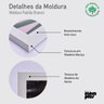 Quadro Geométrico Half Cicle V Arts Memphis 45x30cm Moldura Padrão Branco - 2