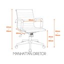 Ver imagem 4 de Cadeira Manhattan Black Diretor - Preto fratini