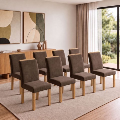 Conjunto 8 Cadeiras para Sala de Jantar Lyra