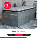 Ver imagem 5 de Cama Box Baú Solteiro + Colchão Comfort Class Pillow Top Cinza/suede Cinza
