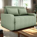 Ver imagem 1 de Sofa Cama 2 Lugares 138 Cm Amora Tecido Boucle F494 Oliva Milani Store