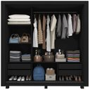 Ver imagem 4 de Guarda-Roupa Casal 100% MDF 3 Portas de Correr 4 Gavetas com Pés Preto Roma