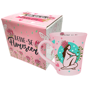 CANECA TULIPA ROSA - FLORESCER