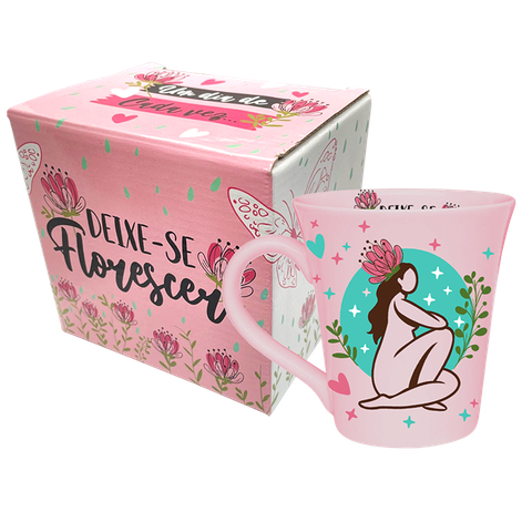 CANECA TULIPA ROSA - FLORESCER