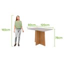 Ver imagem 4 de Conjunto Sala de Jantar Mesa Celebrare 120 Tampo Vidro Off White com 4 Cadeiras Athenas - Lopas Amen