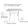 Kit 10 Mesas Moema 120x70 Branca Base Branca - 4