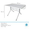 Kit 10 Mesas Moema 120x70 Branca Base Branca - 3