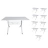 Kit 10 Mesas Moema 120x70 Branca Base Branca - 2