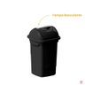 Lixeira Basculante 30 Litros Preta Plasvale - 3