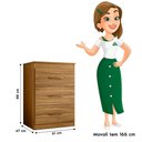 Ver imagem 3 de Cômoda Vitória 61cm 3 Gavetas Linha Cômoda Freijó Moval