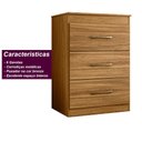 Ver imagem 4 de Cômoda Vitória 61cm 3 Gavetas Linha Cômoda Freijó Moval