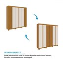 Ver imagem 6 de Guarda-roupa Casal Eliza 6 Portas Ripadas 6 Gavetas 100% Mdf Flex Cinamomo/off White - Acp Móveis