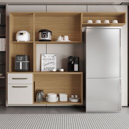 Kit Completo de Armário Cozinha Clean Aéreo 6p P/apartamento:freijo Off White - 3