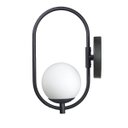 Ver imagem 3 de Arandela Online Preta Globo de Vidro Branco + Led 5w