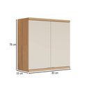 Ver imagem 3 de Armário Aéreo Cozinha 80 Cm Bless 2 Portas Jequitiba/off White Fosco - Linea Brasil