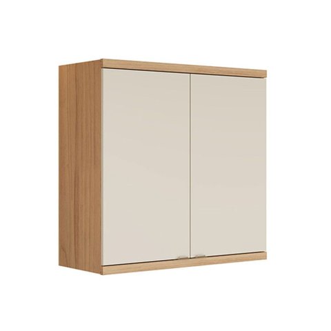 Armário Aéreo Cozinha 80 Cm Bless 2 Portas Jequitiba/off White Fosco - Linea Brasil
