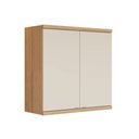 Ver imagem 1 de Armário Aéreo Cozinha 80 Cm Bless 2 Portas Jequitiba/off White Fosco - Linea Brasil