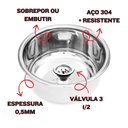 Ver imagem 3 de Ideal para Móveis Médicos e Hospitalares - Cuba Inox Redonda 30x15