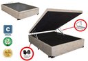 Ver imagem 3 de Cama Base Box Baú Casal Reforçado Suede Bege 138x188x41