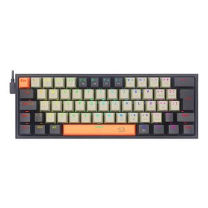 Teclado Mecânico Gamer Redragon Fizz Sunrise - Abnt2 - Rgb - Switch Marrom - K617rgb-og-gy-bk