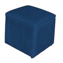 Ver imagem 6 de Poltrona Amamentação Balanço Para Quarto Com Puff Laura Suede Estopar Laura Mais Puff Suede Azul Mar